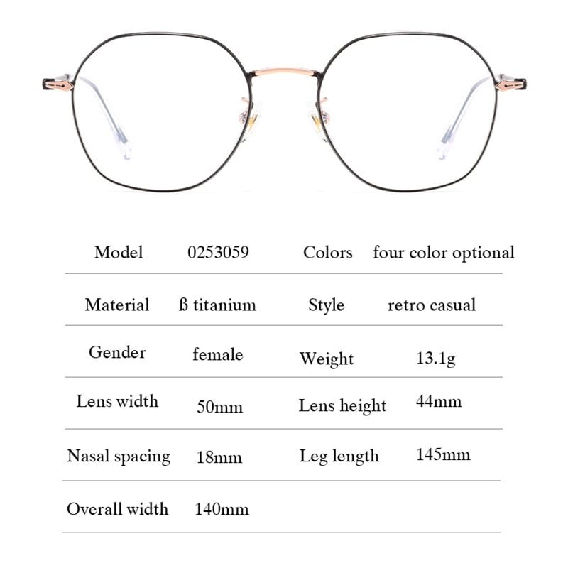 Hotochki Unisex Full Rim Oval Alloy Frame Eyeglasses 53059 Full Rim Hotochki