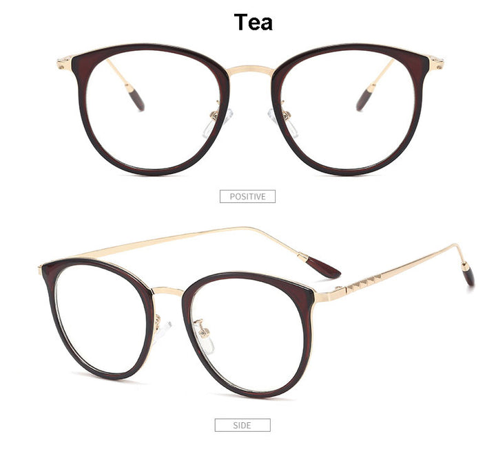 Hotony Unisex Full Rim Acetate Round Frame Eyeglasses 9237 Full Rim Hotony
