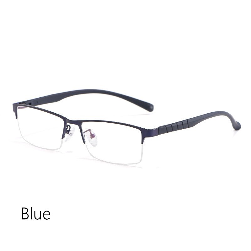 Yimaruili Men's Semi Rim Alloy Frame Eyeglasses 89033 Semi Rim Yimaruili Eyeglasses Blue China