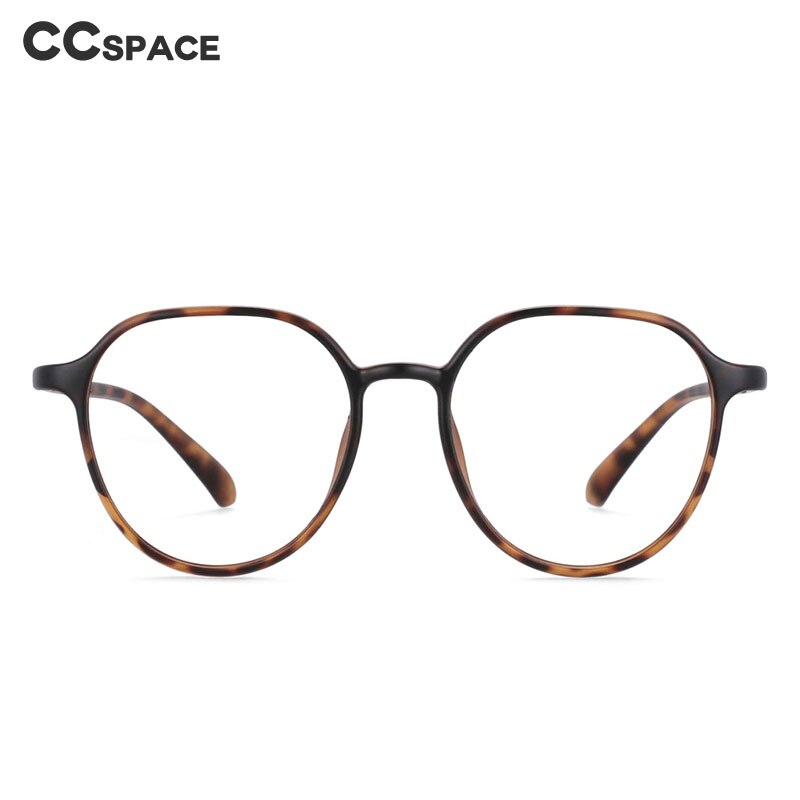 CCspace Unisex Full Rim Round Square Tr 90 Titanium Frame Eyeglasses 53937 Full Rim CCspace