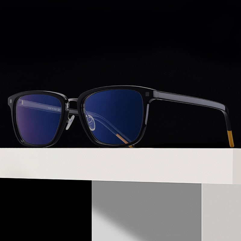 Gatenac Unisex Full Rim Square Acetate Frame Eyeglasses Gxyj312 Full Rim Gatenac