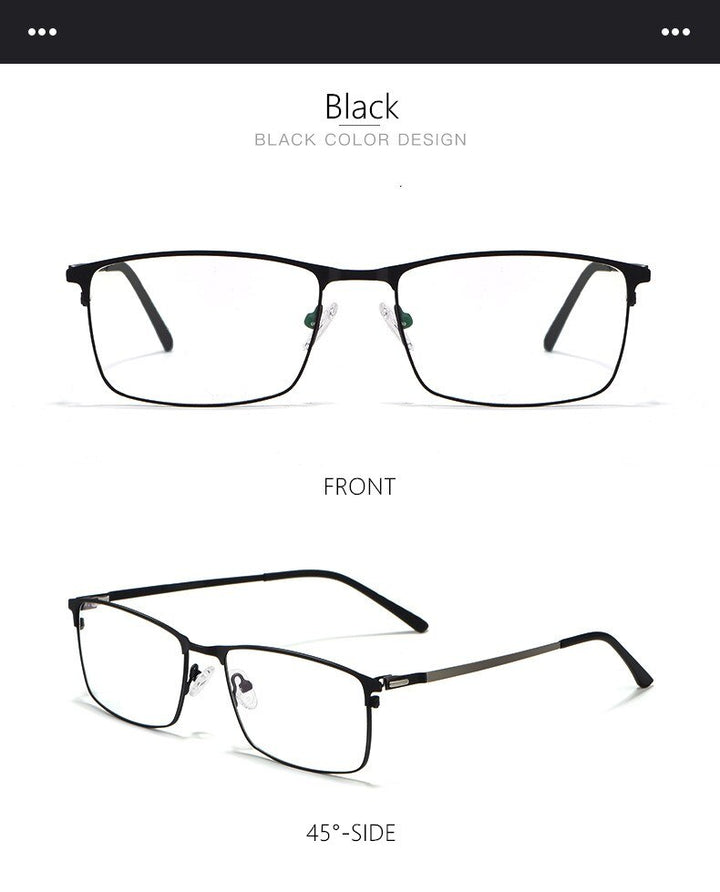 Yimaruili Men's Full Rim Alloy Frame Eyeglasses P9847 Full Rim Yimaruili Eyeglasses