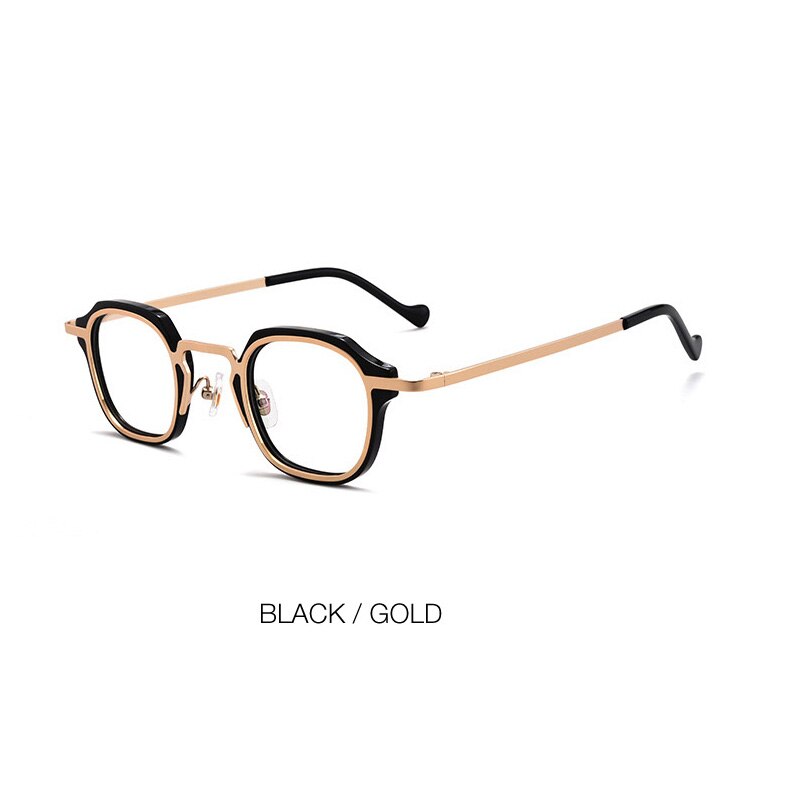 Muzz Men's Full Rim Square Round Acetate Alloy Frame Eyeglasses M7 Full Rim Muzz c1