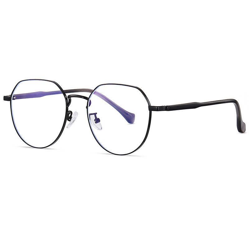 Handoer Unisex Full Rim Irregular Round Alloy Eyeglasses Ld219 Full Rim Handoer C01-P81