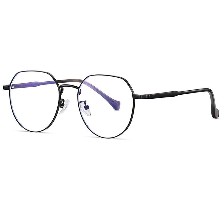 Handoer Unisex Full Rim Irregular Round Alloy Eyeglasses Ld219 Full Rim Handoer C01-P81