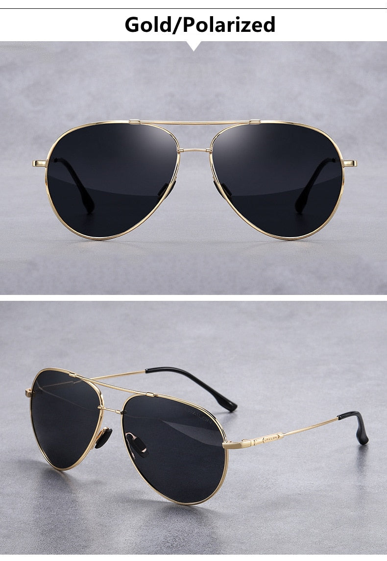 Yimaruili Men's Full Rim Double Bridge Alloy Frame Polarized Sunglasses 889 Sunglasses Yimaruili Sunglasses