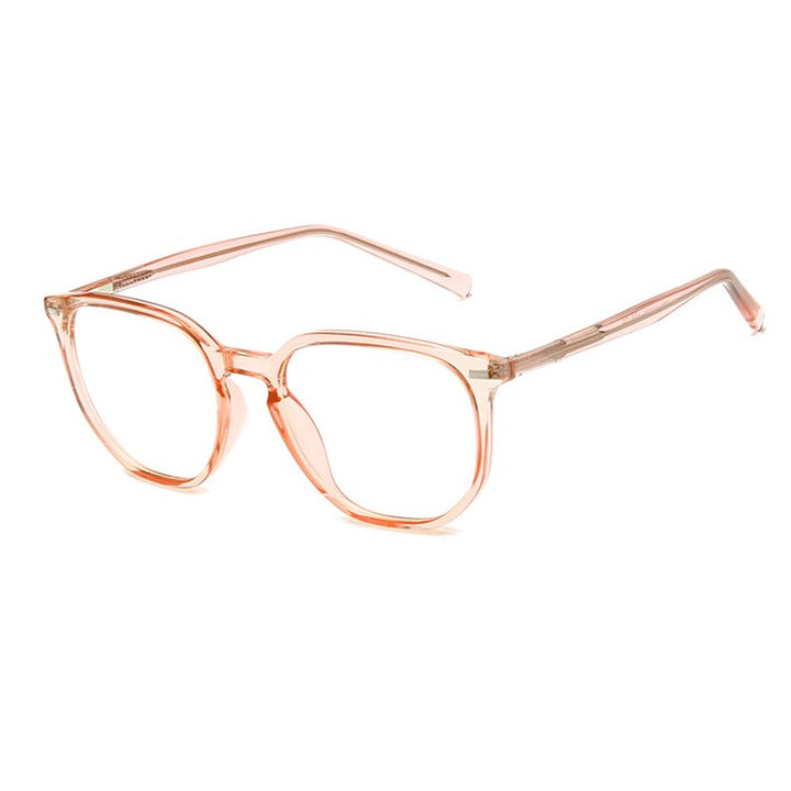 Handoer Unisex Full Rim Round Square Tr 90 Eyeglasses 203 Full Rim Handoer Pink