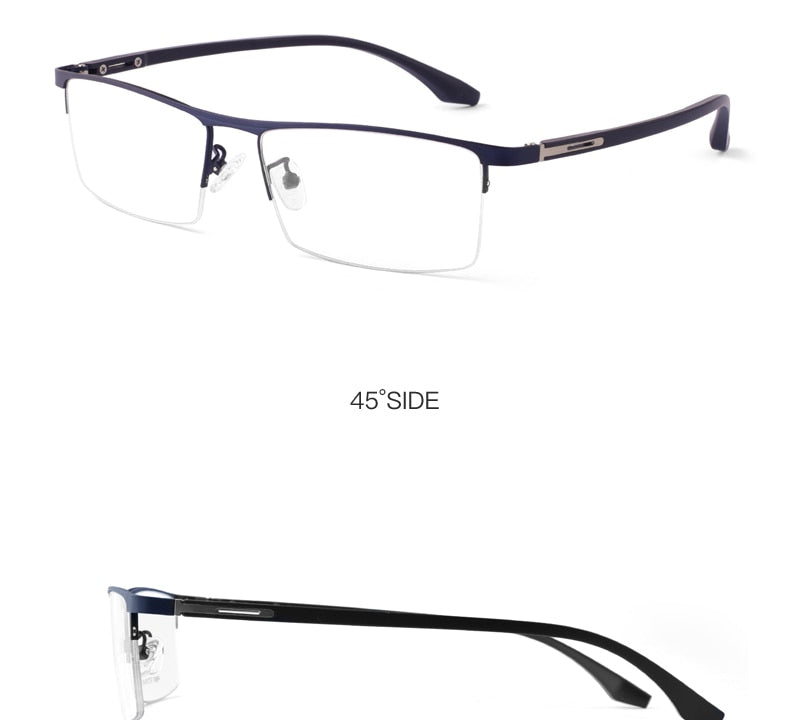 Hotochki Unisex Semi Rim Alloy Frame Eyeglasses P9001 Semi Rim Hotochki