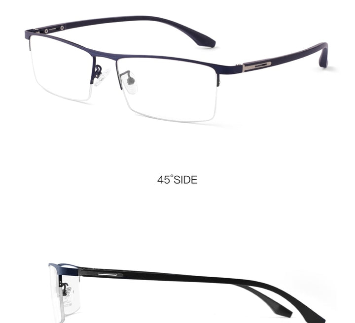 Hotochki Unisex Semi Rim Alloy Frame Eyeglasses P9001 Semi Rim Hotochki