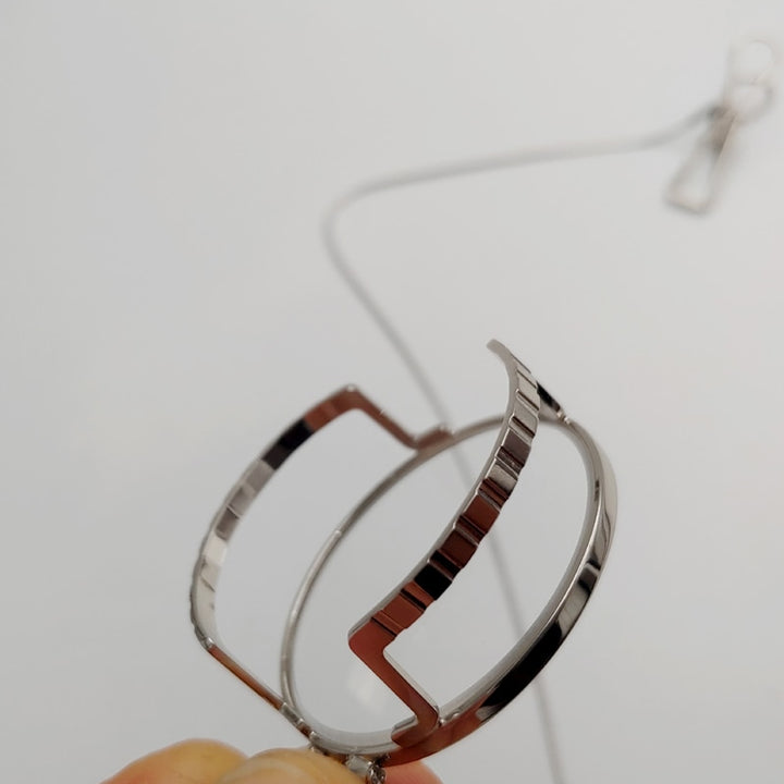 Yujo Unisex Full Rim Round Alloy Myopic Reading Monocle With Chain Y047 Reading Glasses Yujo