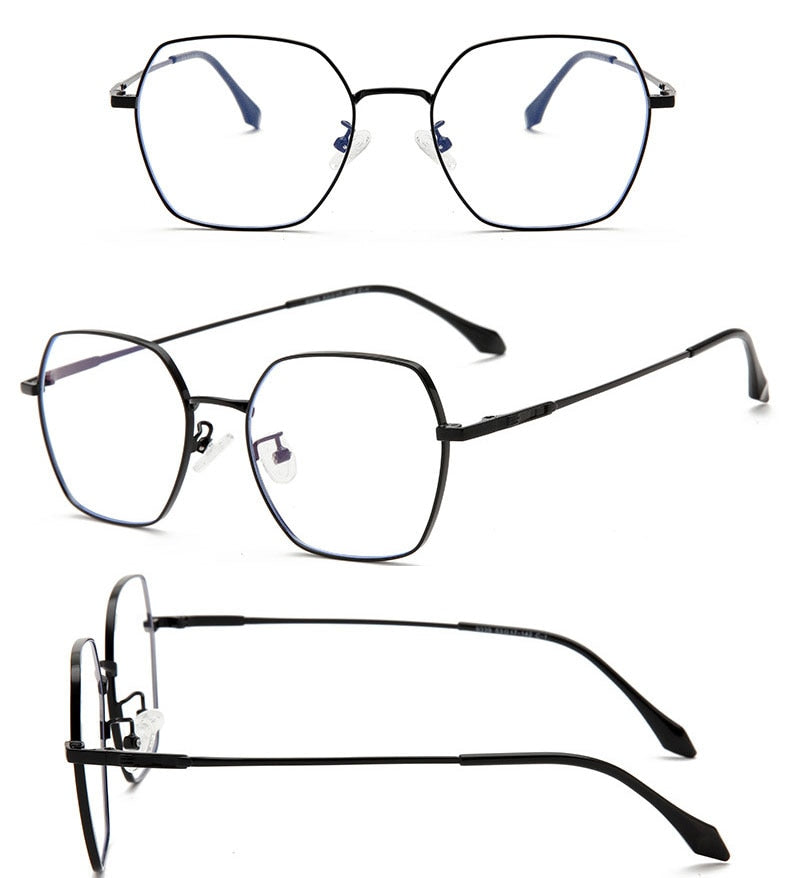 Hotochki Unisex Full Rim Alloy Frame Spring Hinge Eyeglasses 9339 Full Rim Hotochki