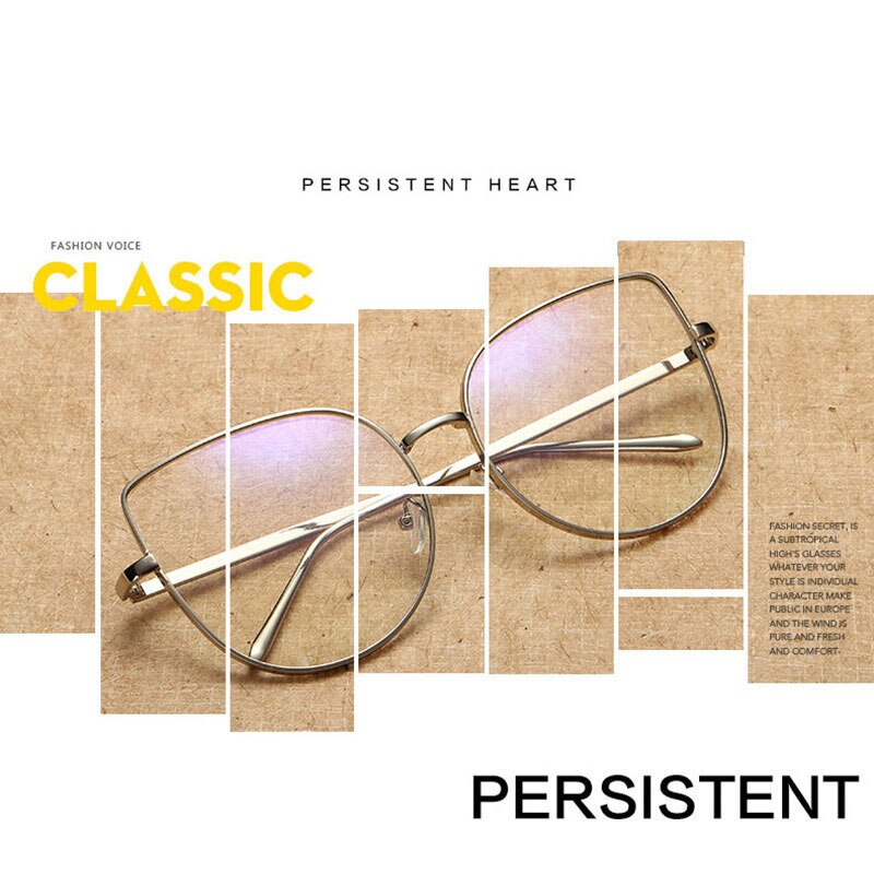 Hotony Women's Full Rim Alloy Cat Eye Frame Eyeglasses 3449 Full Rim Hotony