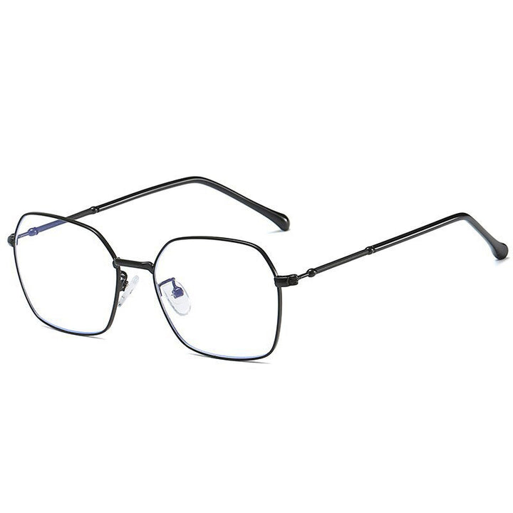 Hotony Unisex Full Rim Square Alloy Eyeglasses  Zy1917 Full Rim Hotony Black