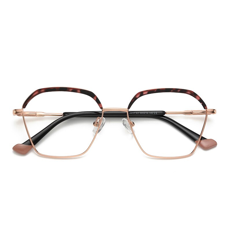 Gmei Women's Full Rim Alloy Square Frame Eyeglasses 3017 Full Rim Gmei Optical C1