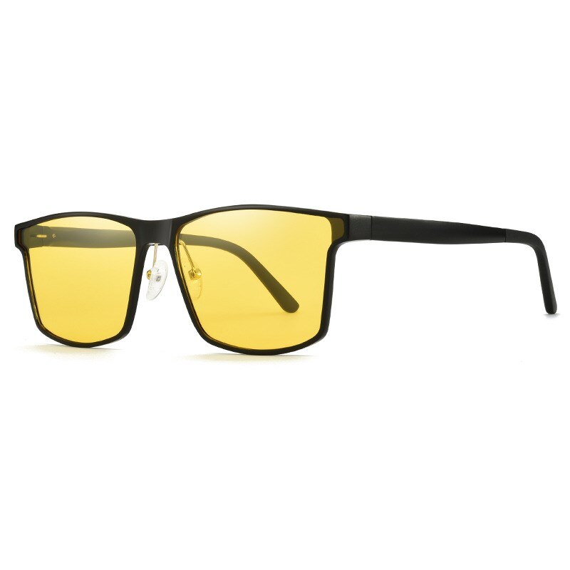 Yimaruili Unisex Full Rim Aluminum Magnesium Square Frame Polarized Sunglasses  8721 Sunglasses Yimaruili Sunglasses Night Vision Goggles black 