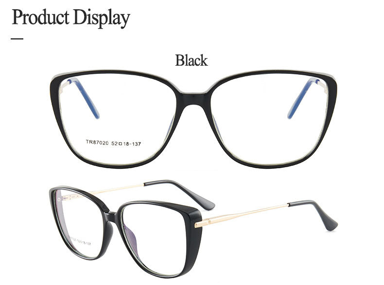 Hotony Women's Full Rim TR 90 Resin Cat Eye Frame Eyeglasses 7020 Full Rim Hotony