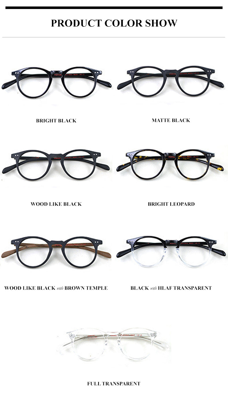 Chashma Men's Full Rim Round Acetate Frame Eyeglasses 2172015 Full Rim Chashma