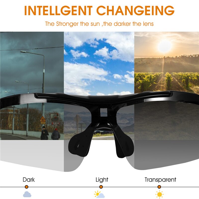 West Biking Unisex Semi Rim Acetate Photochromic Polarized Sport Sunglasses YP0703137 Sunglasses West Biking