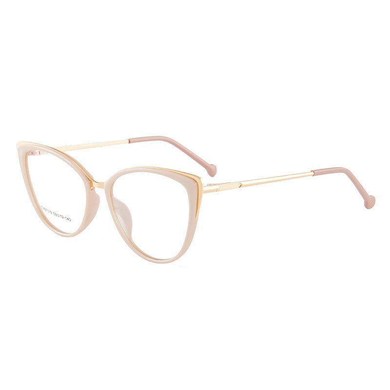 Hotony Women's Full Rim Cat Eye TR 90 Resin Alloy Frame Eyeglasses 7019 Full Rim Hotony