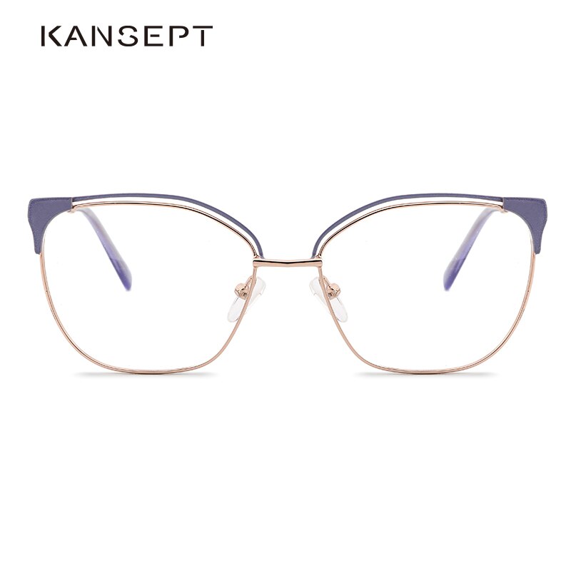 Kansept Women's Full Rim Cat Eye Stainless Steel Frame Eyeglasses Mg3532 Full Rim Kansept