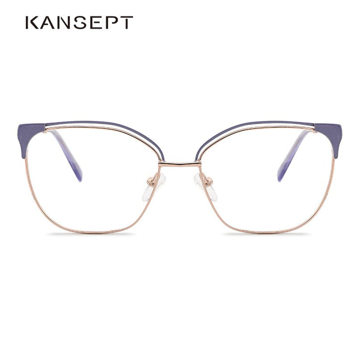 Kansept Women's Full Rim Cat Eye Stainless Steel Frame Eyeglasses Mg3532 Full Rim Kansept