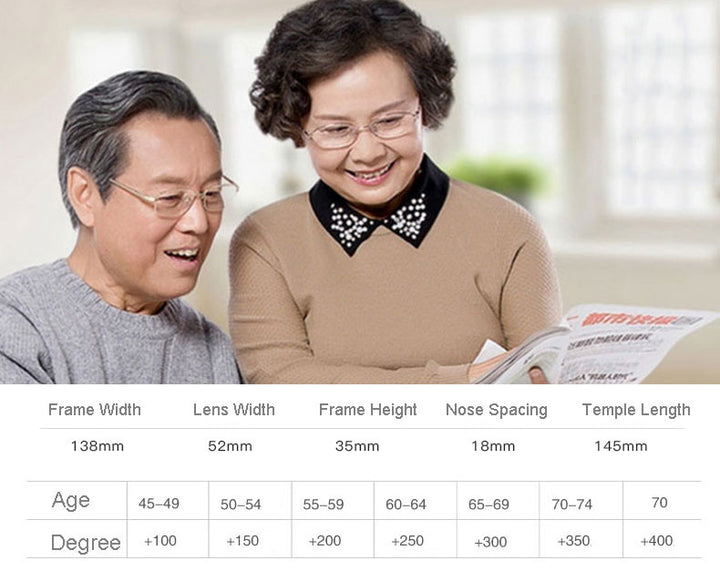 Hotony Men's Full Rim Square Alloy Frame Reading Glasses R89865 Reading Glasses Hotony