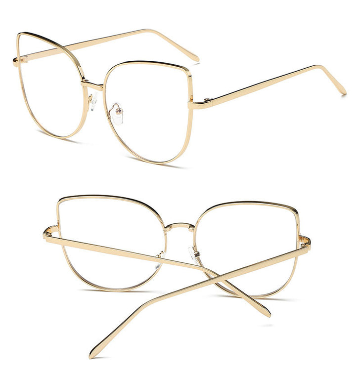 Hotony Women's Full Rim Alloy Cat Eye Frame Eyeglasses 3449 Full Rim Hotony