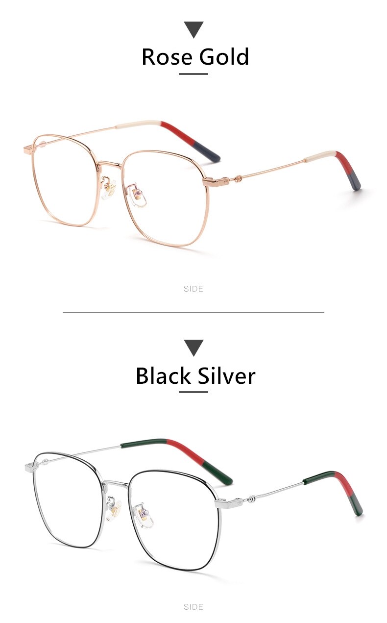 Yimaruili Unisex Full Rim Titanium Frame Eyeglasses 7525 Full Rim Yimaruili Eyeglasses