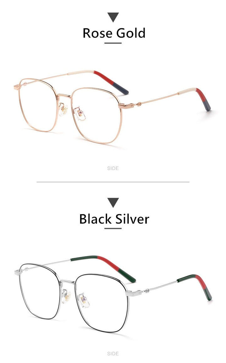 Yimaruili Unisex Full Rim Titanium Frame Eyeglasses 7525 Full Rim Yimaruili Eyeglasses