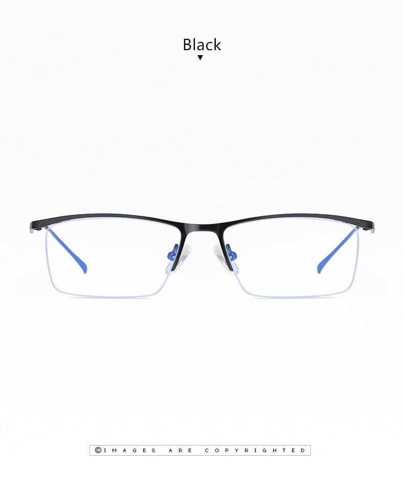 Yimaruili Men's Semi Rim Alloy Frame Eyeglasses 5910 Semi Rim Yimaruili Eyeglasses