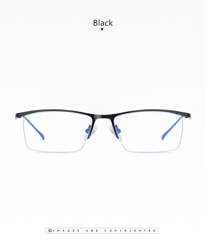 Yimaruili Men's Semi Rim Alloy Frame Eyeglasses 5910 Semi Rim Yimaruili Eyeglasses