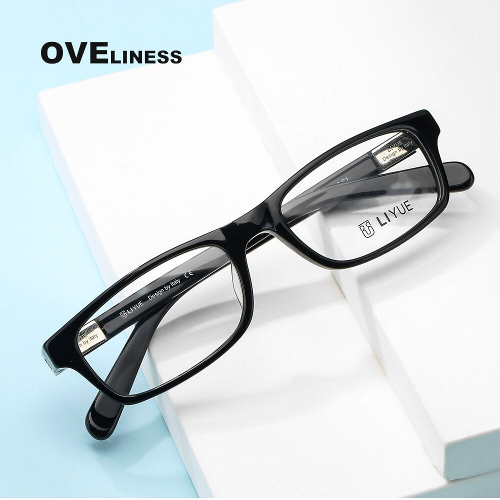 Oveliness Unisex Full Rim Square Acetate Eyeglasses Lb01 Full Rim Oveliness