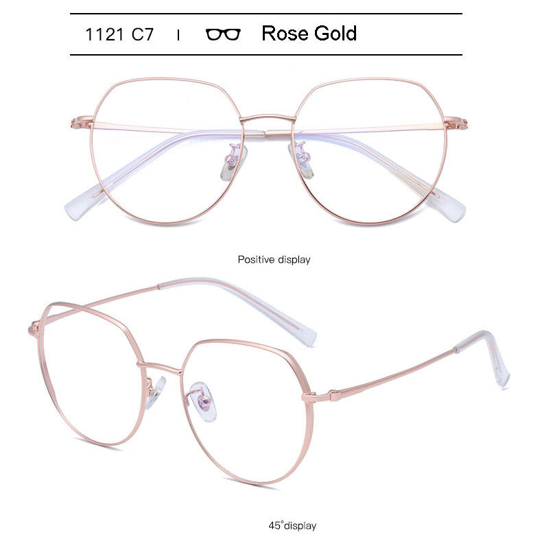 Hotony Unisex Full Rim Alloy Round Frame Eyeglasses 1121 Full Rim Hotony