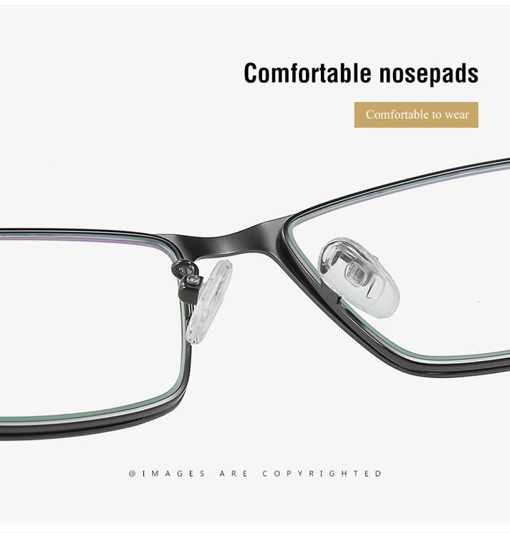 Hotochki Men's Full Rim TR-90 Resin Alloy Frame Eyeglasses T316 Full Rim Hotochki