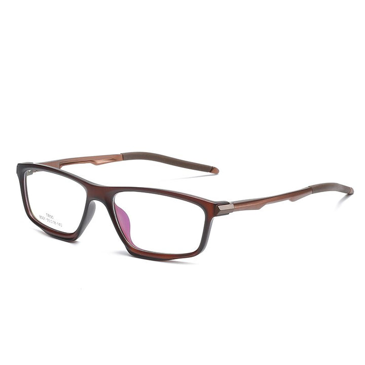 Handoer Unisex Full Rim Square Tr 90 Alloy Eyeglasses 8001 Full Rim Handoer
