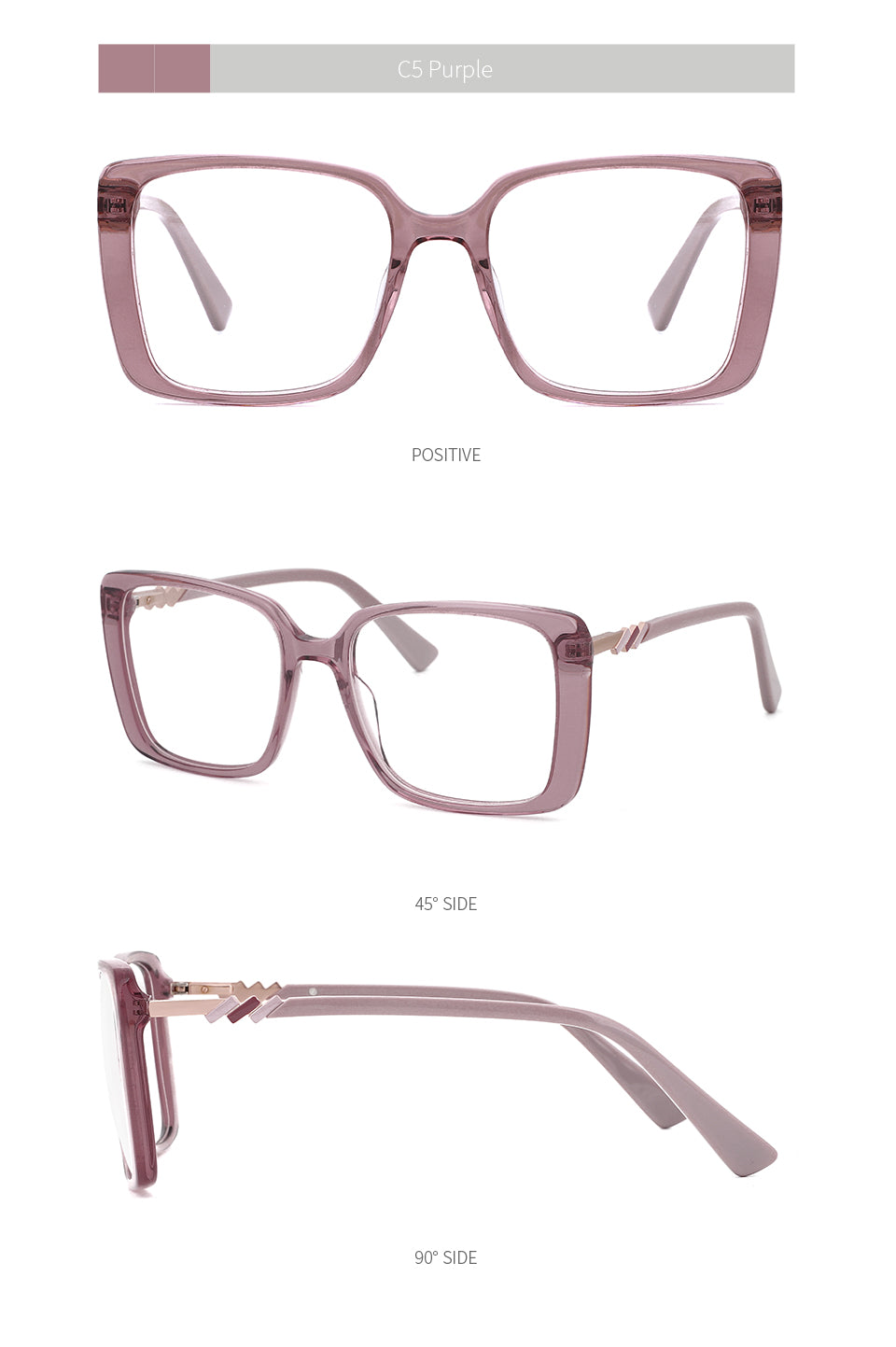 Kansept Women's Full Rim Square Acetate Alloy Frame Eyeglasses Mg6114 Full Rim Kansept