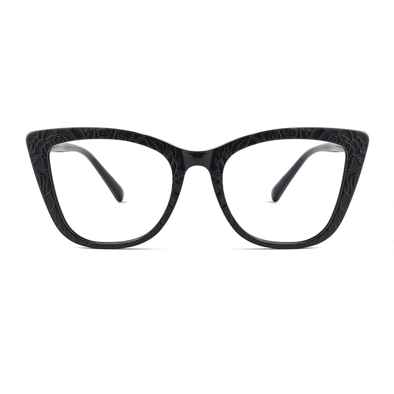Hotochki Women's Full Rim Cat Eye TR-90 Resin Acetate Frame Eyeglasses Z508 Full Rim Hotochki