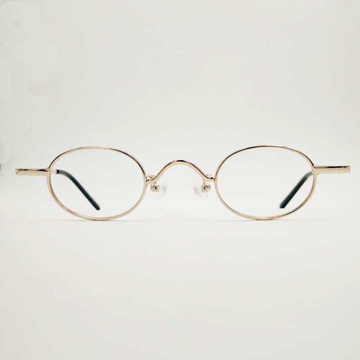 Yujo Unisex Full Rim Small Round Alloy Eyeglasses Y035 Full Rim Yujo
