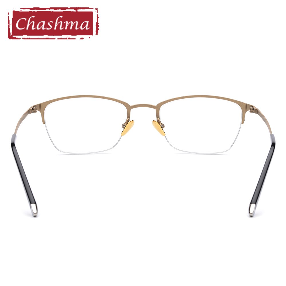Chashma Men's Semi Rim Square Titanium Eyeglasses 18502 Full Rim Chashma