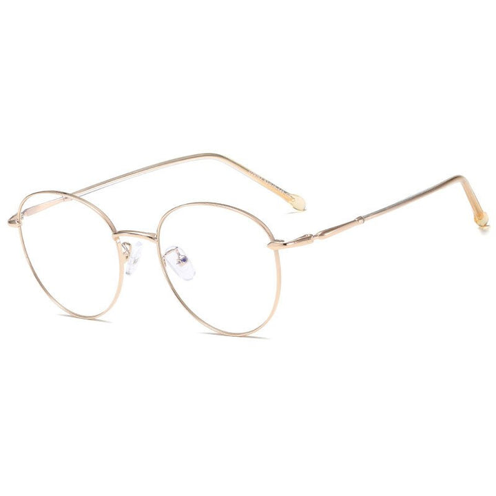Hotony Unisex Full Rim Round Alloy Eyeglasses 29167 Full Rim Hotony