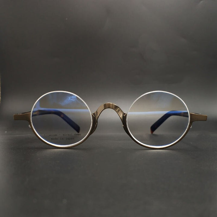 Yujo Unisex Semi Rim Square Titanium Eyeglasses Y024 Semi Rim Yujo