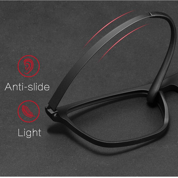 Hotony Unisex Full Rim Square TR 90 Resin Frame Eyeglasses Hr3068 Full Rim Hotony