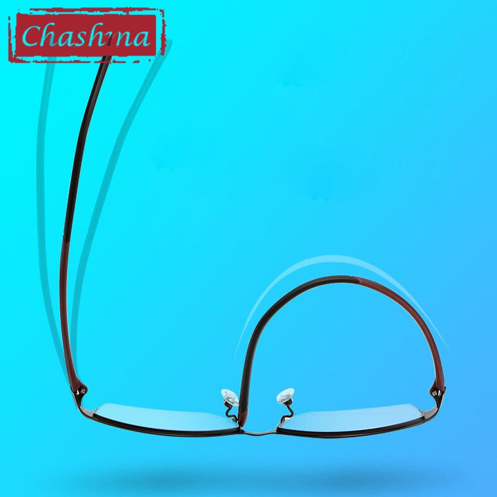 Chashma Men's Semi Rim Square Alloy Eyeglasses 8826 Semi Rim Chashma