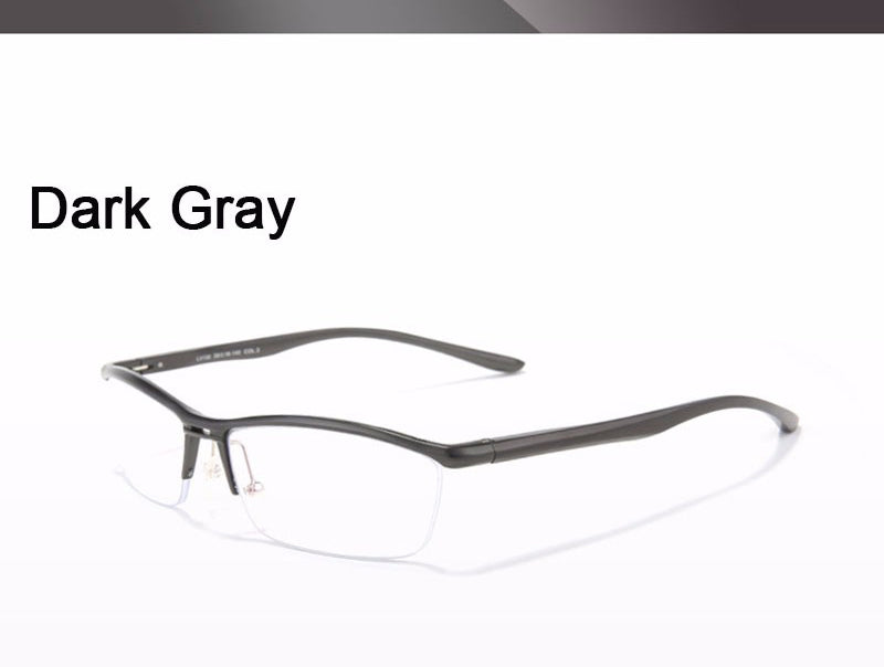 Hdcrafter Unisex Semi Rim Rectangle Titanium Frame Eyeglasses Lv130 Semi Rim Hdcrafter Eyeglasses
