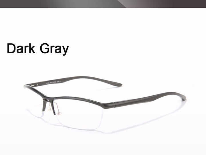 Hdcrafter Unisex Semi Rim Rectangle Titanium Frame Eyeglasses Lv130 Semi Rim Hdcrafter Eyeglasses