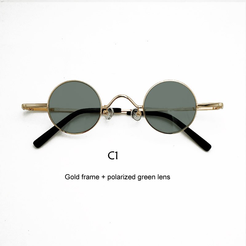 Yujo Unisex Acetate Alloy Small Round Sunglasses Y050 Sunglasses Yujo C1 China