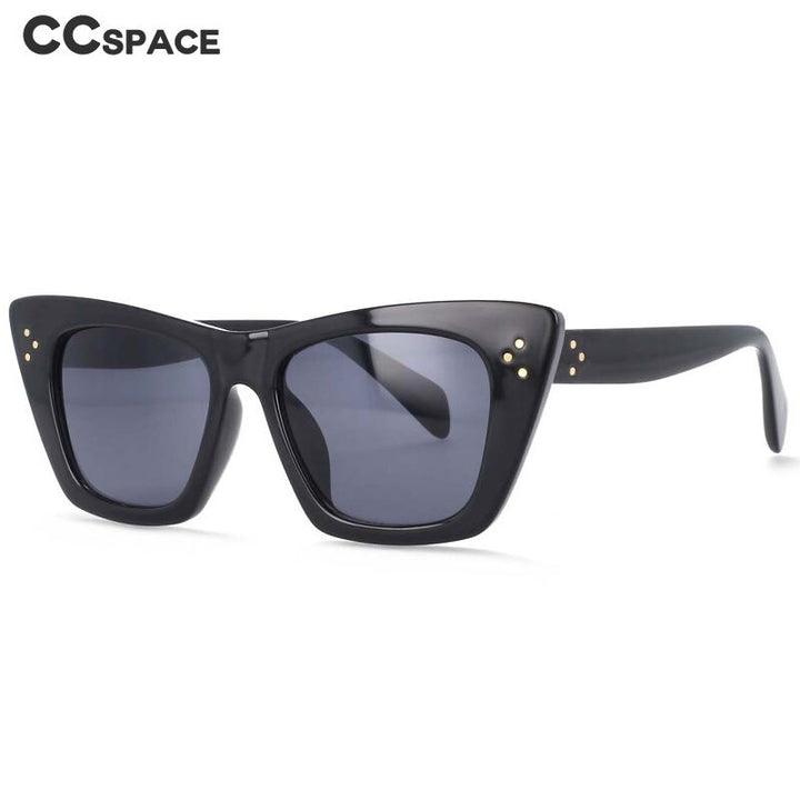 CCspace Women's Full Rim Cat Eye Rivet Acetate Frame Sunglasses 54001 Sunglasses CCspace Sunglasses