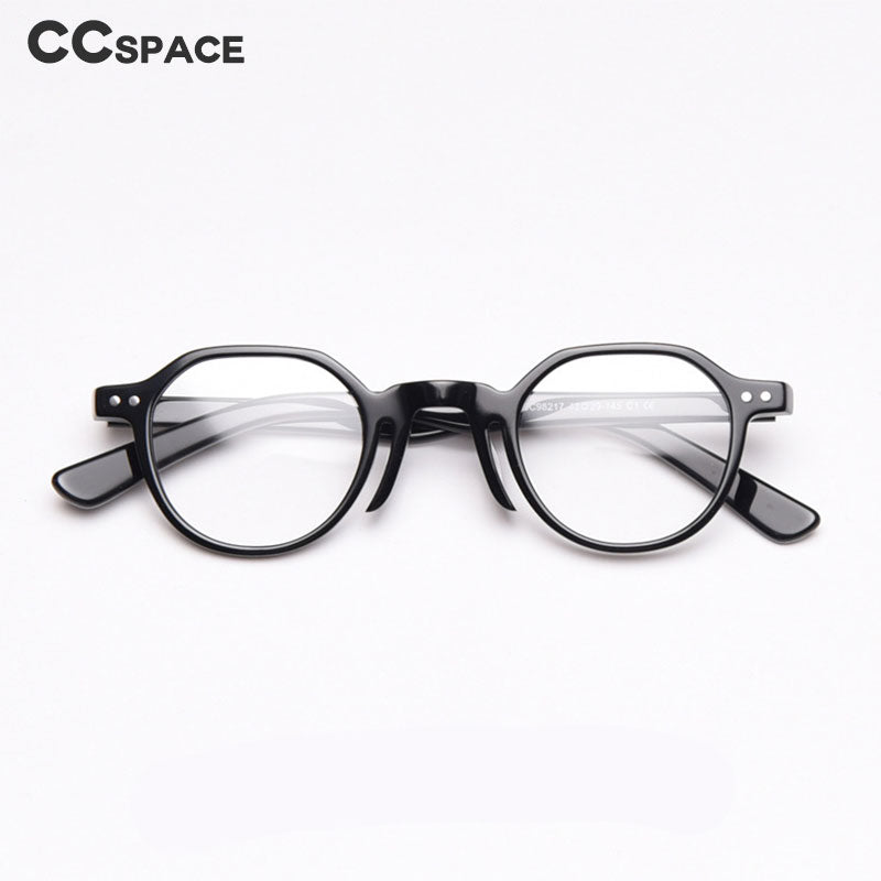 CCspace Unisex Full Rim Round Acetate Frame Eyeglasses 49806 Full Rim CCspace