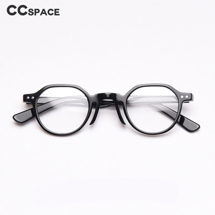 CCspace Unisex Full Rim Round Acetate Frame Eyeglasses 49806 Full Rim CCspace