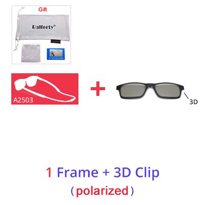 Ralferty Women's Full Rim Square Acetate Reading Glasses Clip On Sunglasses A2503 Reading Glasses Ralferty 1 Frame 3D Clip Anti blue 0 Degree